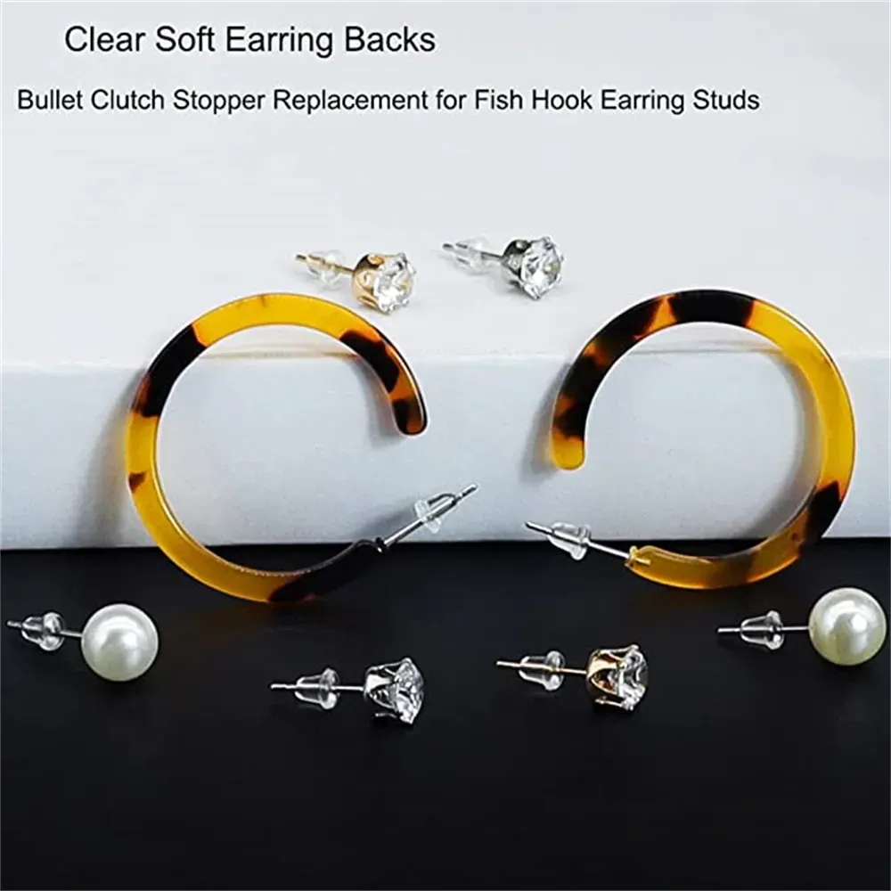 Factory Ear Care Supply 100/Pack Earring Backs For Studs Back Soft